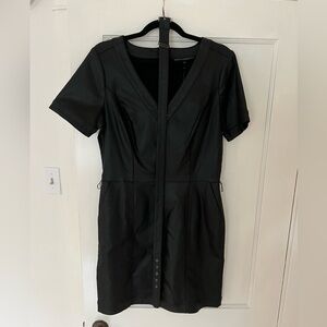 White House Black Market Leather Dress